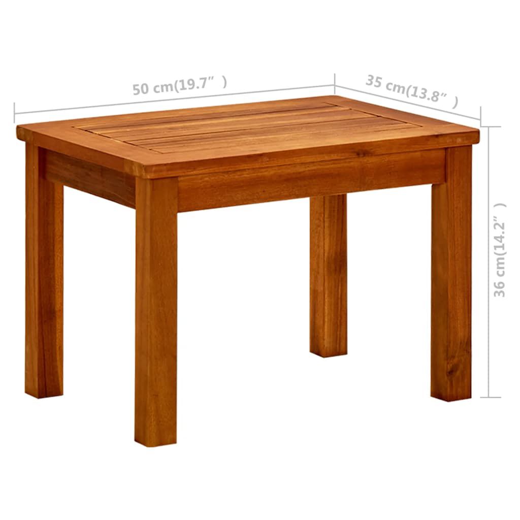 vidaXL Τραπεζάκι Σαλονιού Κήπου 50 x 35 x 36 εκ. Μασίφ Ξύλο Ακακίας