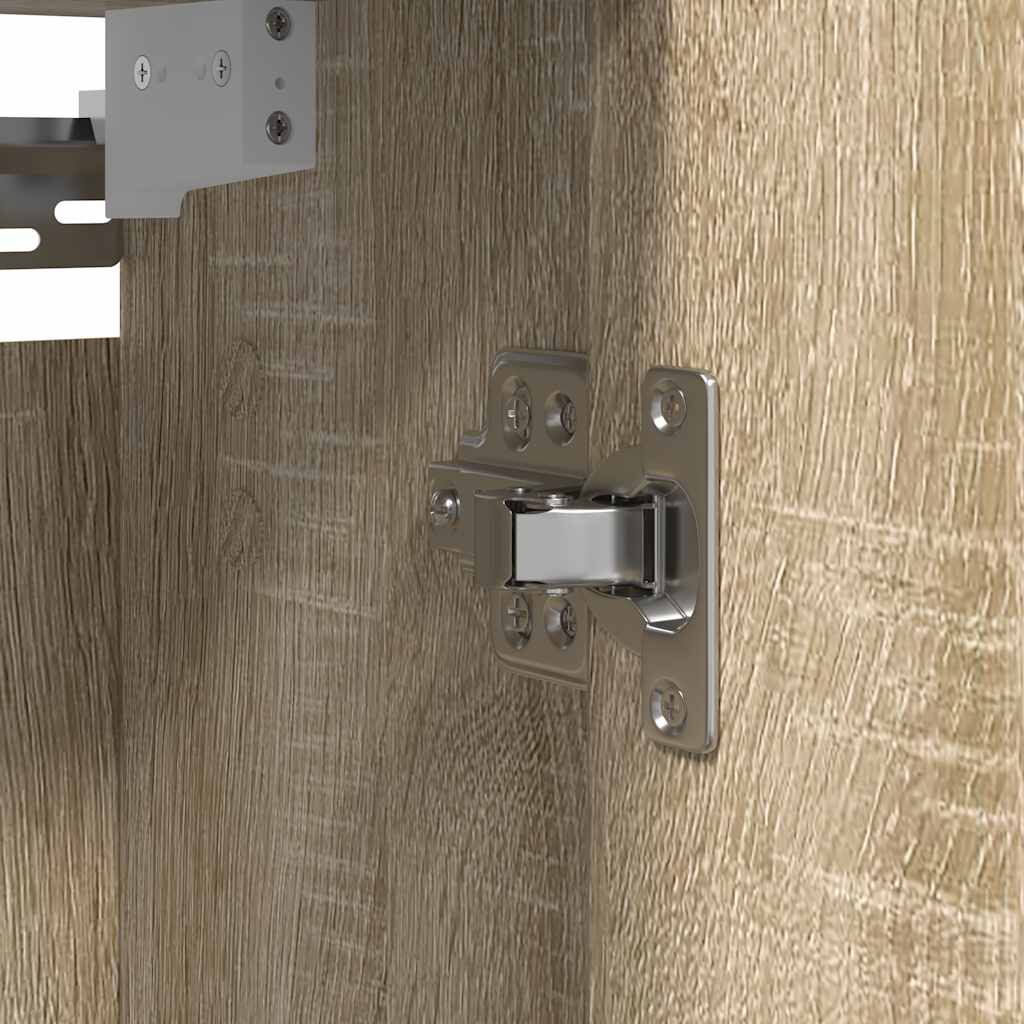 vidaXL Ντουλάπι Μπάνιου με Καθρέφτη Sonoma δρυς 50x21x60 εκ.