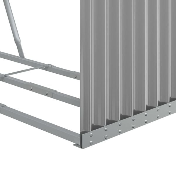 vidaXL Ξυλοθήκη Αν. Γκρι 120x45x100 εκ. από Γαλβανισμένο Ατσάλι