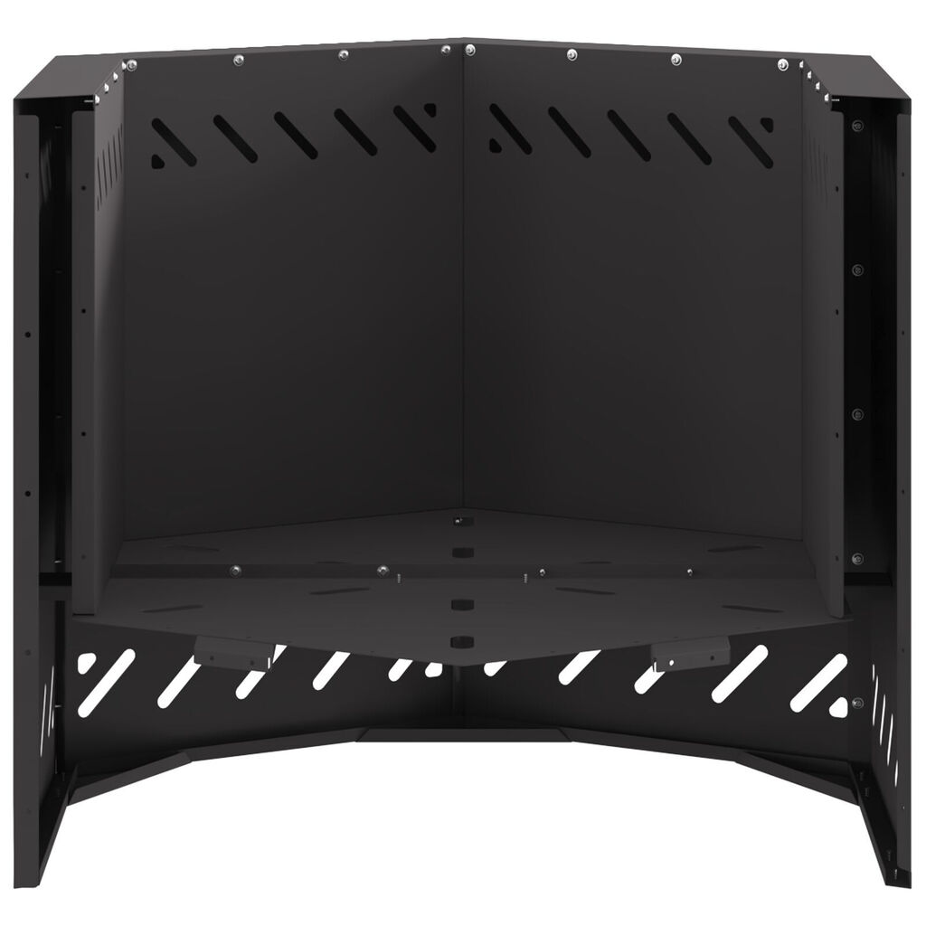 vidaXL Φωτιά Μαύρο 58 x 58 x 51 cm Κρύα έλαση από χάλυβα