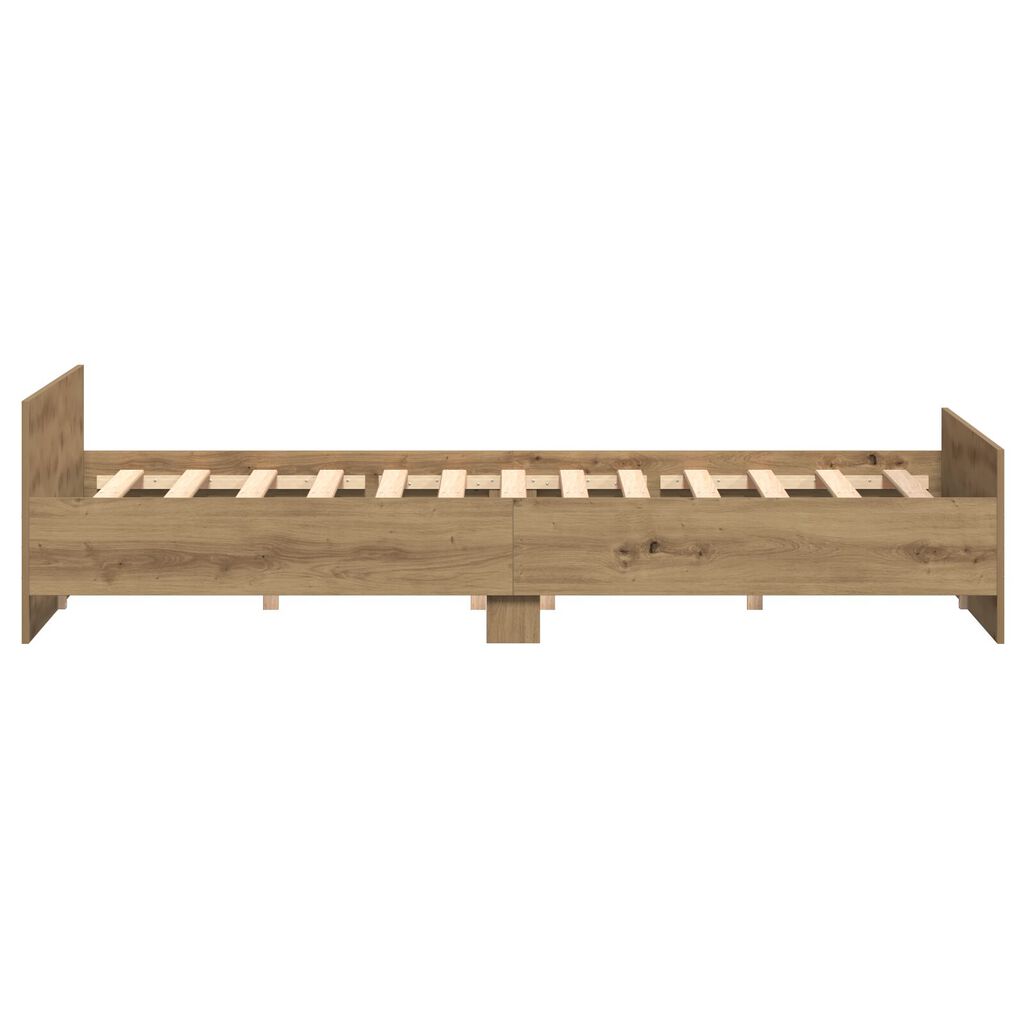 vidaXL Κρεβάτι Artisan Oak 200x200 εκ Επεξεργασμένο ξύλο