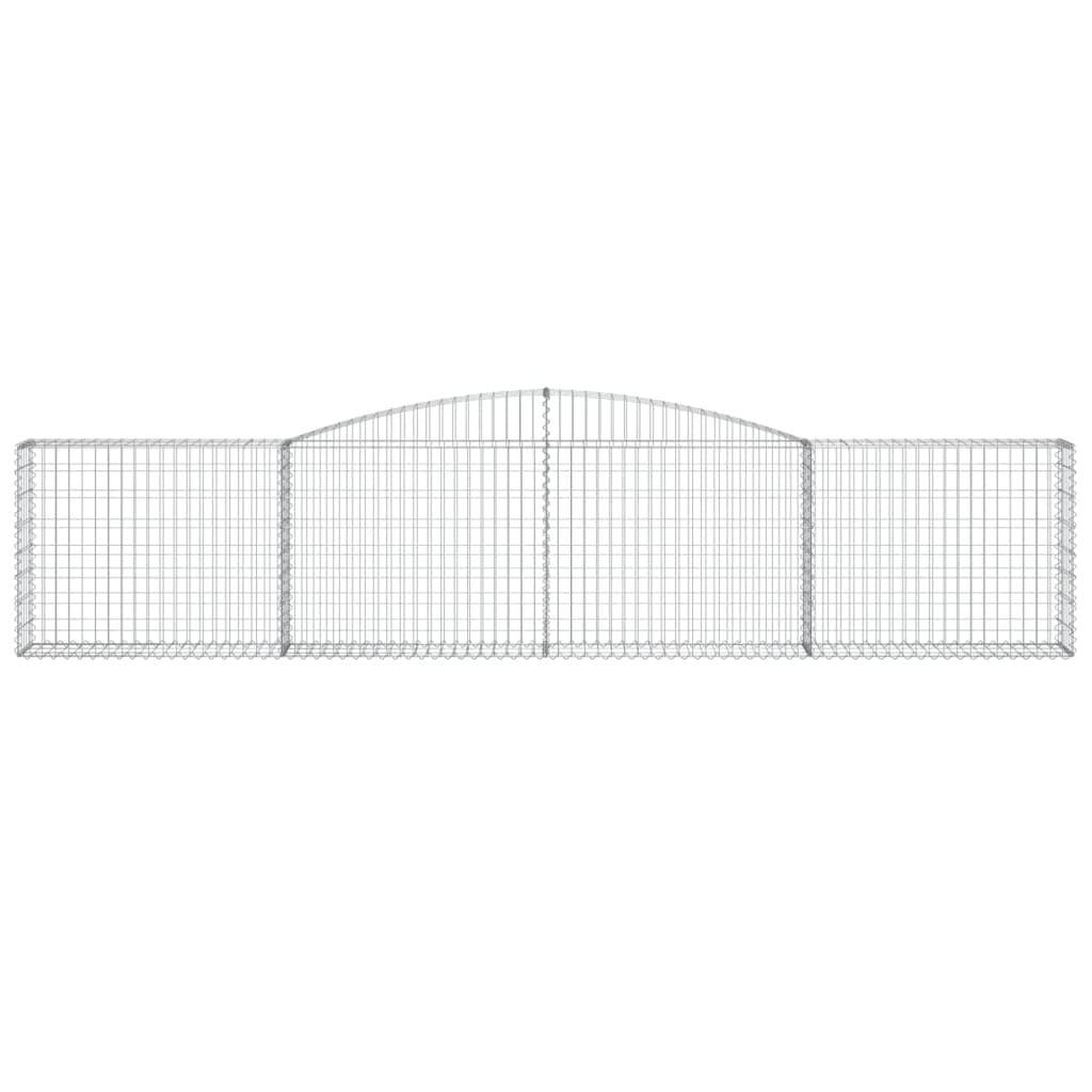 vidaXL Συρματοκιβώτιο Τοξωτό 400x30x80/100 εκ. από Γαλβανισμένο Χάλυβα