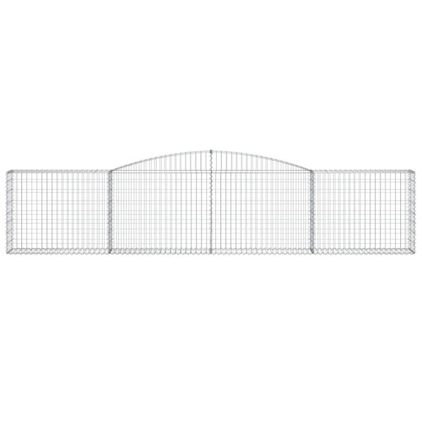 vidaXL Συρματοκιβώτιο Τοξωτό 400x30x80/100 εκ. από Γαλβανισμένο Χάλυβα