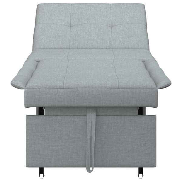 vidaXL Καναπές Κρεβάτι 3 σε 1 - Σχέδιο Pull-Out σε Ανοιχτό Γκρι Υφασμάτινο