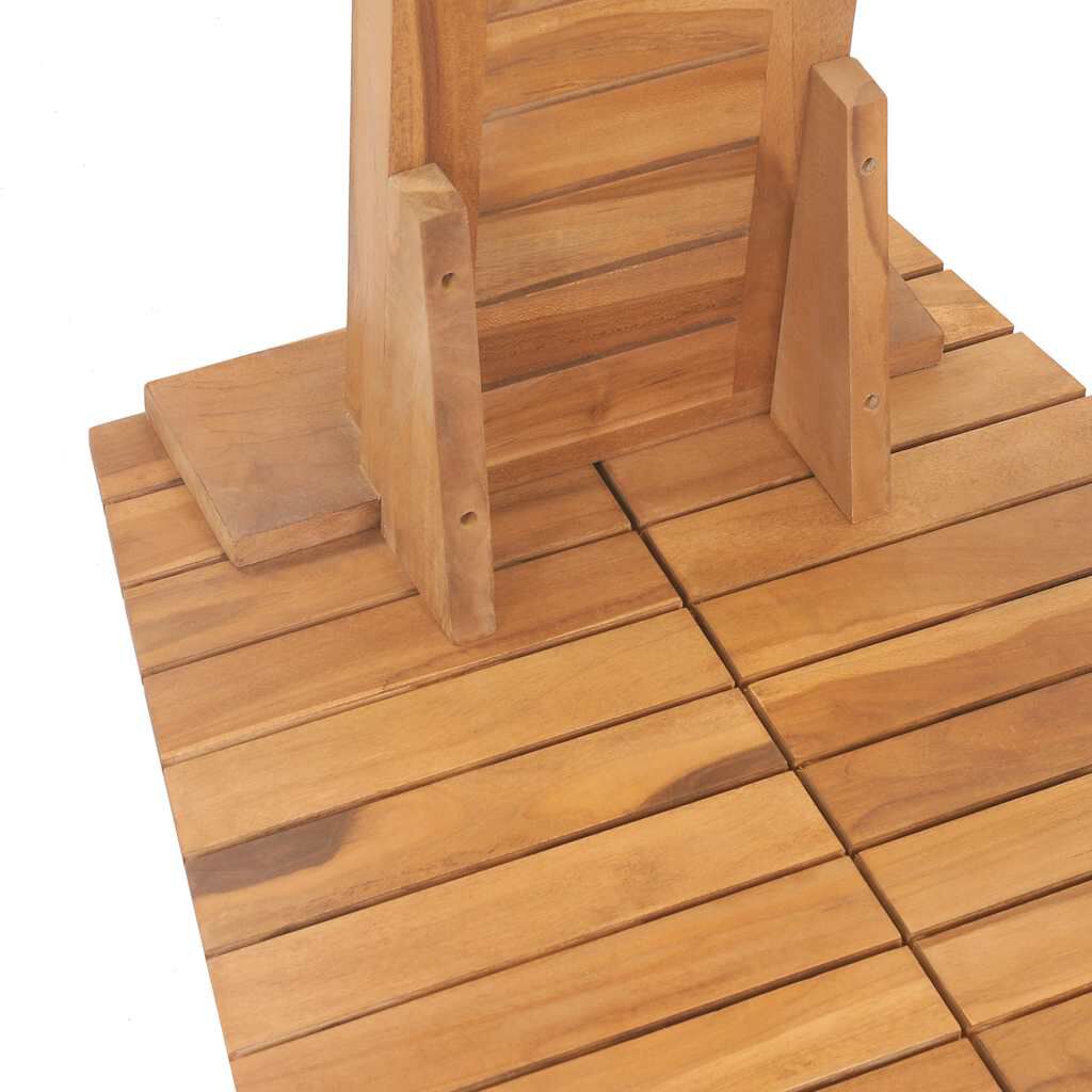 vidaXL Ντουζιέρα Κήπου 70 x 75 x 204 εκ. από Μασίφ Ξύλο Teak