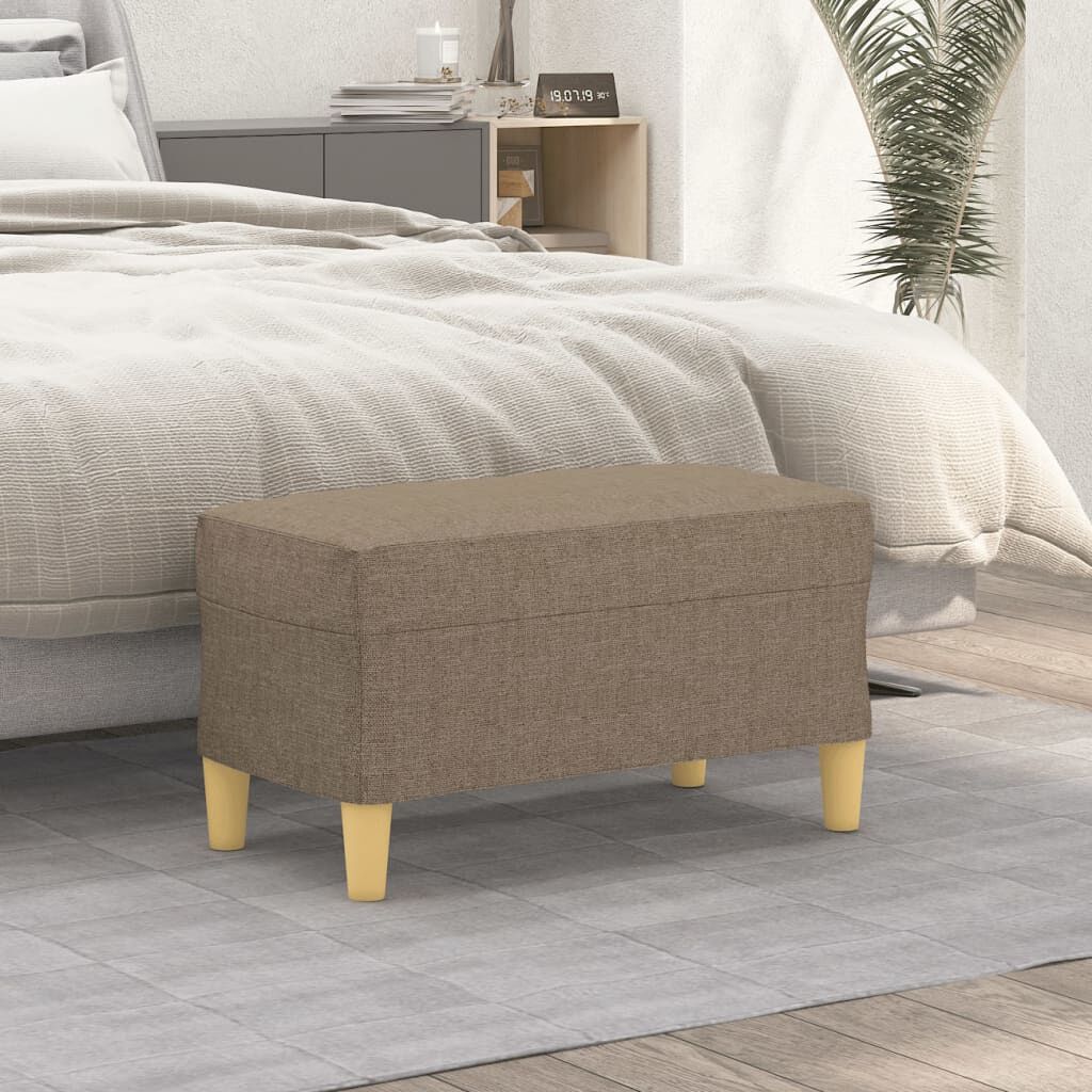vidaXL Πάγκος Taupe 70 x 35 x 41 εκ. Υφασμάτινος