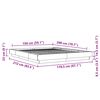 vidaXL Πλαίσιο Κρεβατιού με LED Γκρι Σκυρ. 150x200 εκ. Επεξ. Ξύλο