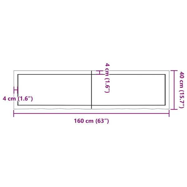 vidaXL Ράφι Τοίχου Ανοιχτό Καφέ 160x40x(2-6)εκ. Επεξ. Μασίφ Ξύλο Δρυός