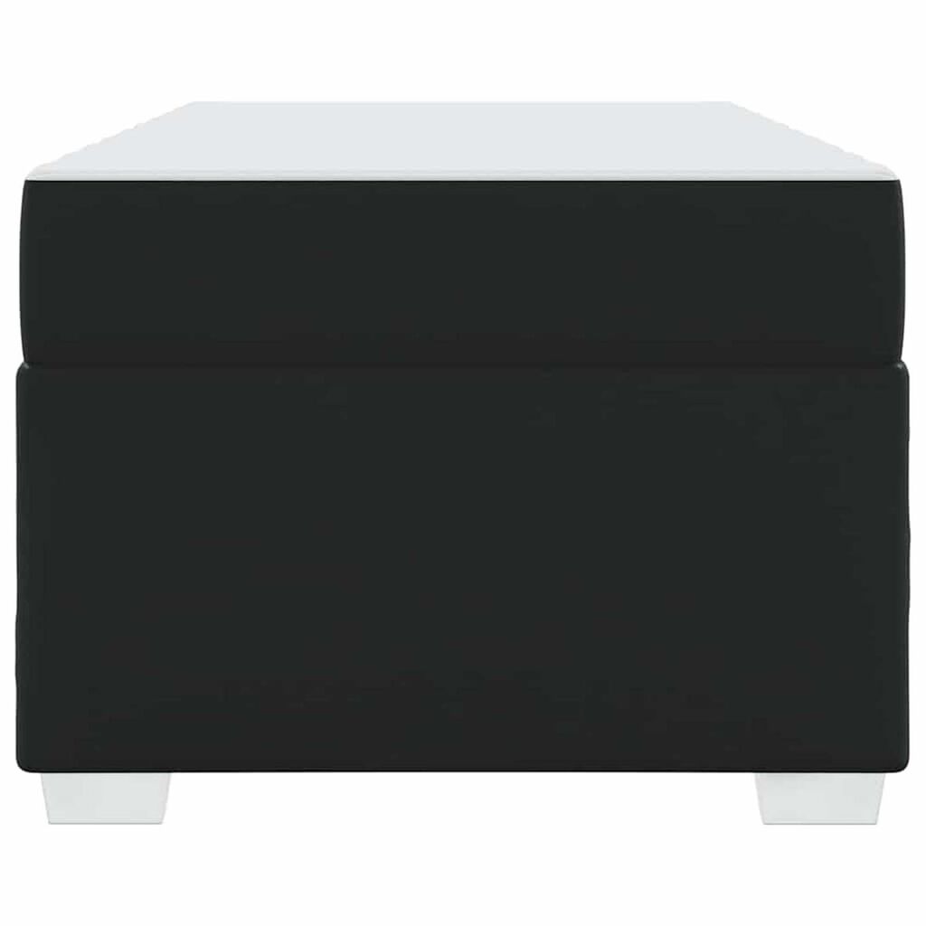 vidaXL Σκελετός Κρεβατιού Μαύρο 90 x 190 cm Τεχνητό δέρμα