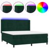 vidaXL &Kappa;&rho;&epsilon;&beta;ά&tau;&iota; Boxspring &mu;&epsilon; &Sigma;&tau;&rho;ώ&mu;&alpha; & LED &Sigma;&kappa;. &Pi;&rho;ά&sigma;&iota;&nu;&omicron; 160x200&epsilon;&kappa; &Beta;&epsilon;&lambda;&omicron;ύ&delta;&omicron;