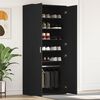 vidaXL Ντουλάπα Παπουτσιών Μαύρο 80 x 39 x 180 εκ Επεξεργασμένο ξύλο