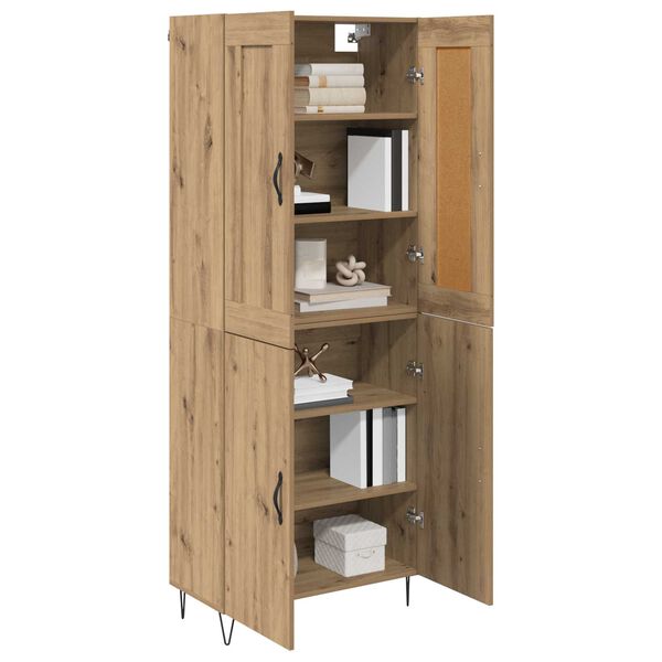 vidaXL Highboard Artisan Oak 69,5 x 34 x 180 &epsilon;&kappa;. &Epsilon;&pi;&epsilon;&xi;&epsilon;&rho;&gamma;&alpha;&sigma;&mu;έ&nu;&omicron; &xi;ύ&lambda;&omicron;