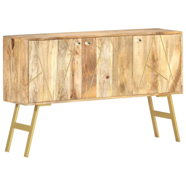 vidaXL Ντουλάπι με Συρτάρια 118 x 30 x 75 εκ. από Μασίφ Ξύλο Μάνγκο