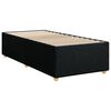 vidaXL Κρεβάτι Boxspring με Στρώμα Μαύρο Single Υφασμάτινα