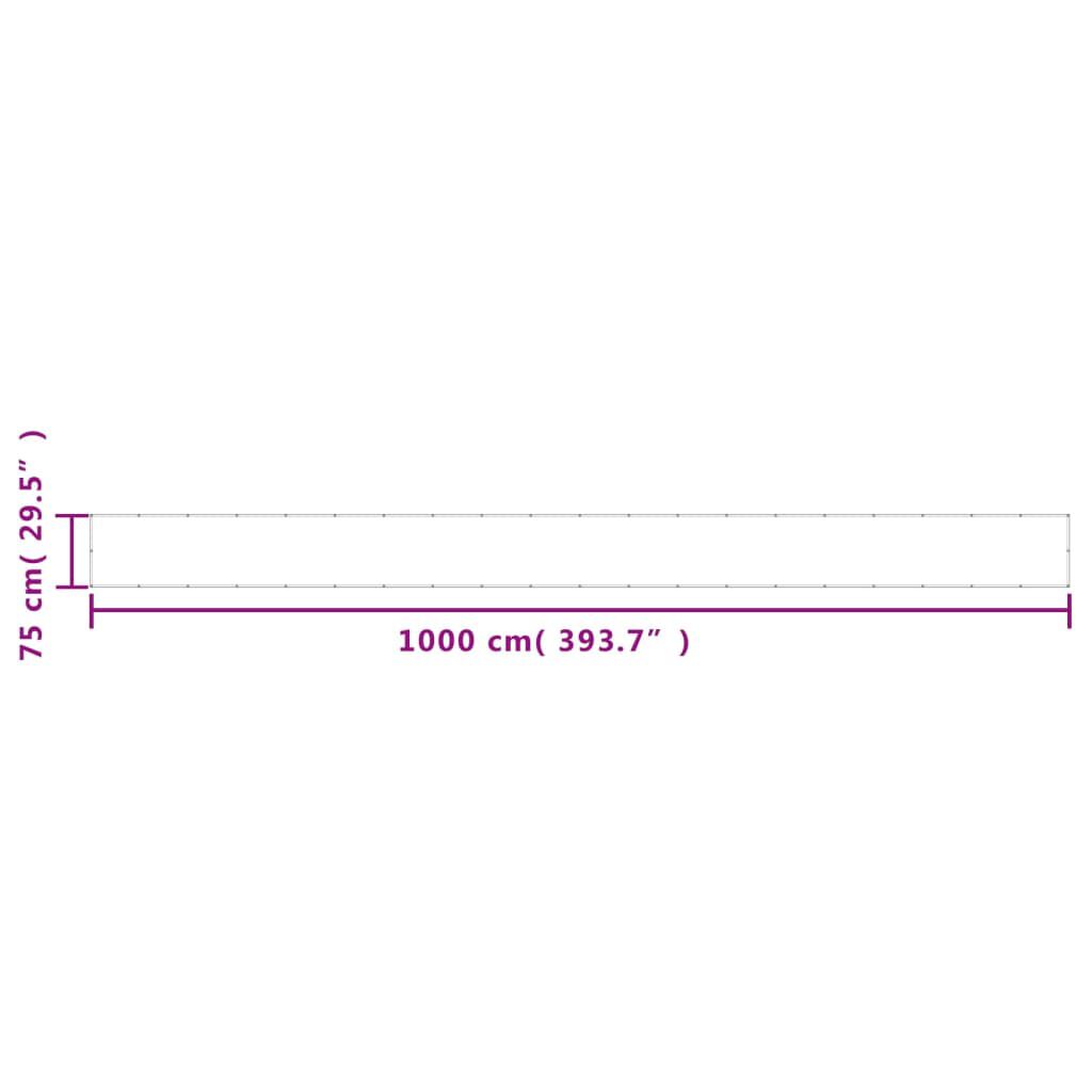 vidaXL Διαχωριστικό Βεράντας Μπλε 75x1000εκ 100% Πολ. Ύφασμα Oxford