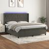 vidaXL &Kappa;&rho;&epsilon;&beta;ά&tau;&iota; Boxspring &mu;&epsilon; &Sigma;&tau;&rho;ώ&mu;&alpha; & LED &Sigma;&kappa;. &Gamma;&kappa;&rho;&iota; 180x200&epsilon;&kappa;. &Beta;&epsilon;&lambda;&omicron;ύ&delta;&iota;&nu;&omicron;