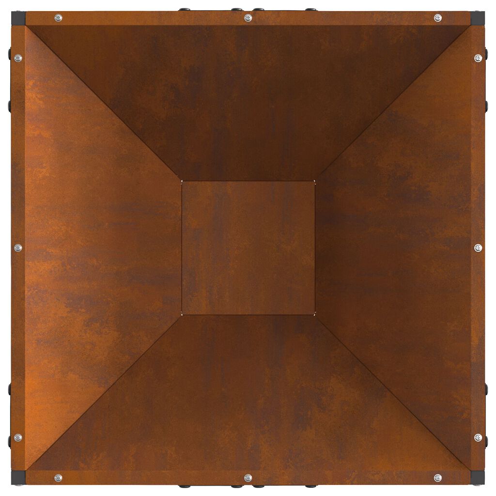 vidaXL Τζάκι Τετράγωνο 50x50x35 εκ Ανοξείδωτος Χάλυβας