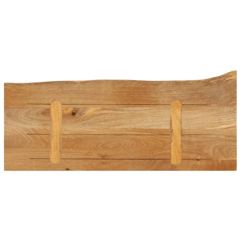 vidaXL Επιφάνεια Τραπεζιού 70x40x2,5 εκ. Live Edge Μασίφ Ξύλο Μάνγκο