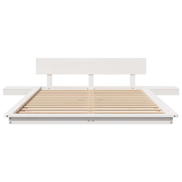 vidaXL Σκελετός Κρεβατιού Λευκό 120 x 190 cm ξύλο