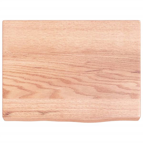 vidaXL Ράφι Τοίχου Ανοιχτό Καφέ 40x30x(2-4)εκ. Επεξ. Μασίφ Ξύλο Δρυός