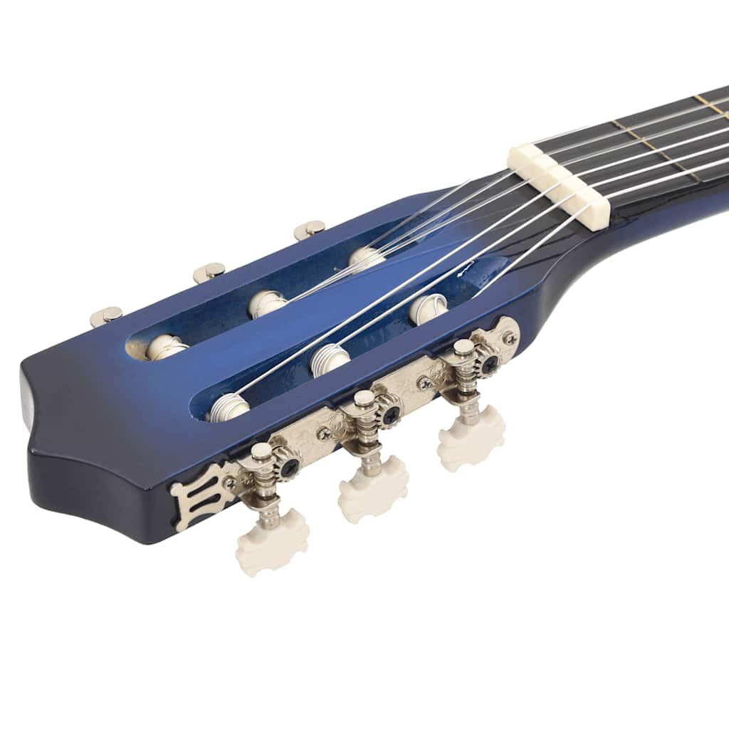 vidaXL Κιθάρα Western Classical Cutaway Σετ 12 Τεμ. 6 Χορδές Μπλε 38"