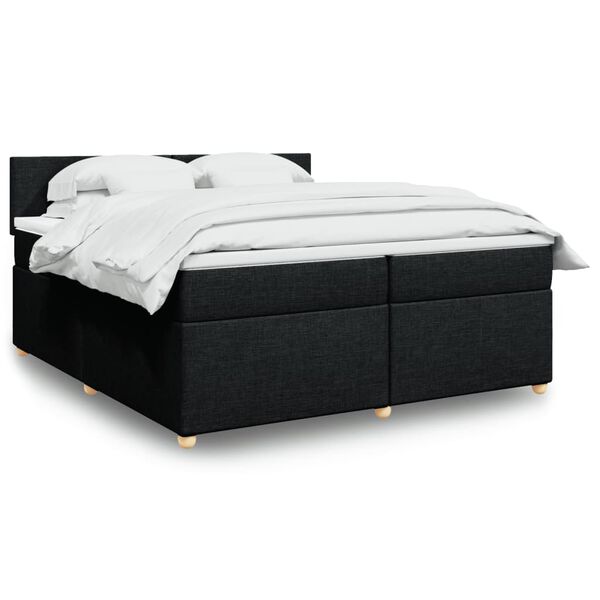 vidaXL &Kappa;&rho;&epsilon;&beta;ά&tau;&iota; Boxspring &mu;&epsilon; &Sigma;&tau;&rho;ώ&mu;&alpha; &Mu;&alpha;ύ&rho;&omicron; 200x200 &epsilon;&kappa;. &Upsilon;&phi;&alpha;&sigma;&mu;ά&tau;&iota;&nu;&omicron;
