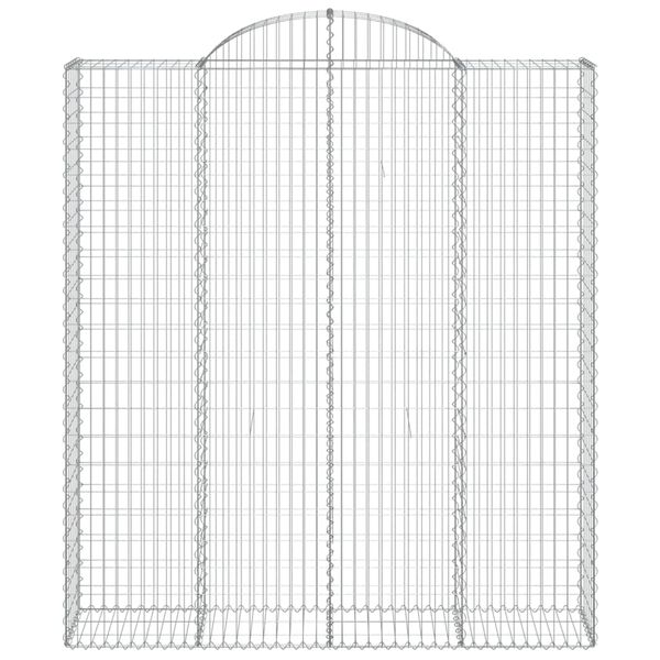 vidaXL Συρματοκιβώτια Τοξωτά 8 τεμ. 200x50x220/240 εκ. Γαλβαν. Ατσάλι