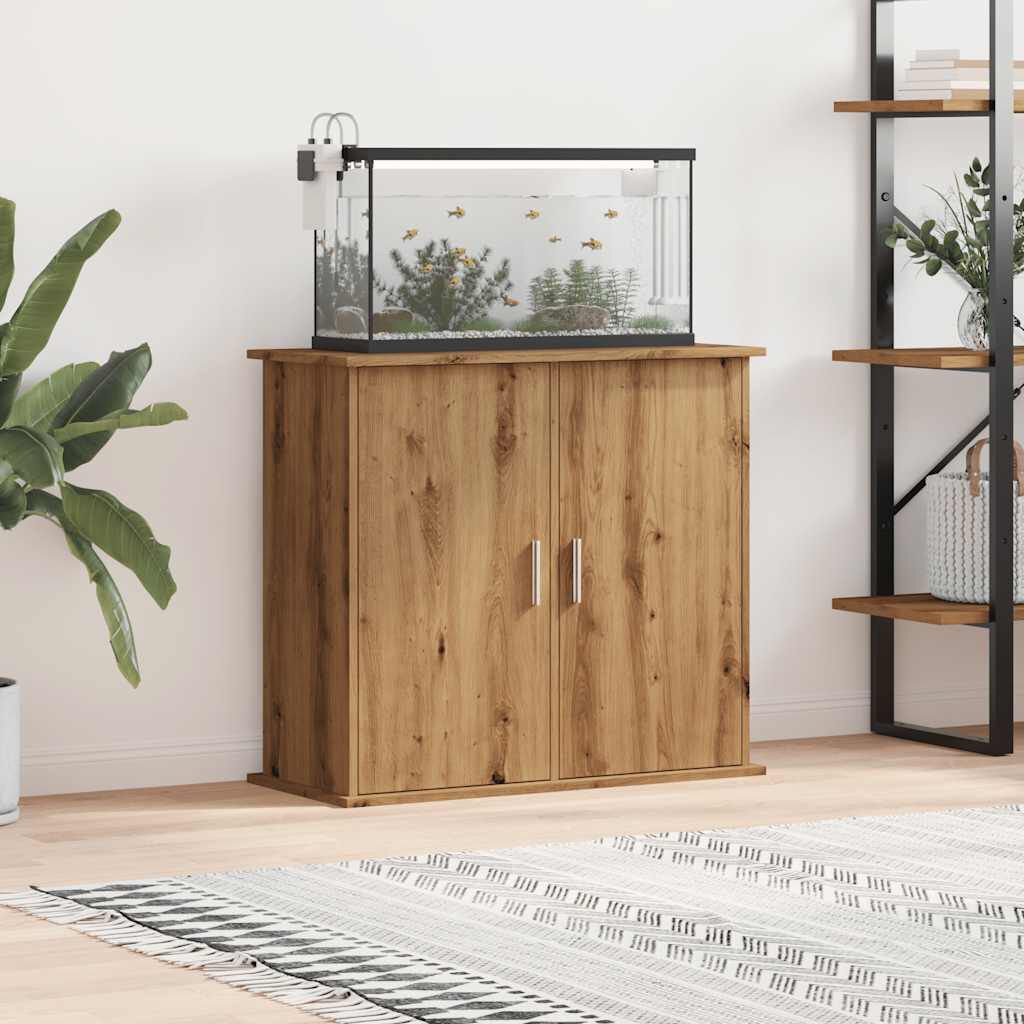 vidaXL Βάση Ενυδρείου τεχνίτης Δρυς 81x36x73 εκ από Επεξεργασμένο Ξύλο