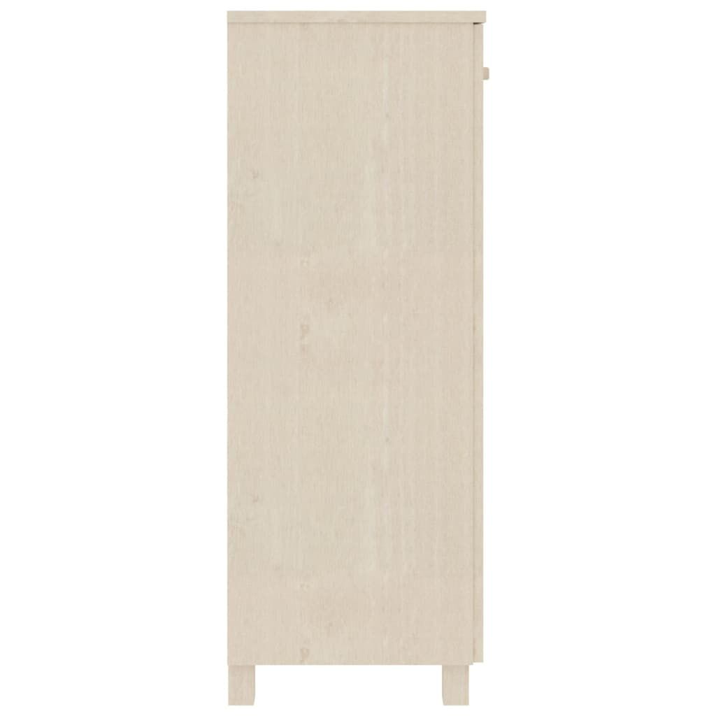 vidaXL Παπουτσοθήκη HAMAR Καφέ Μελί 85x40x108 εκ. Μασίφ Ξύλο Πεύκου