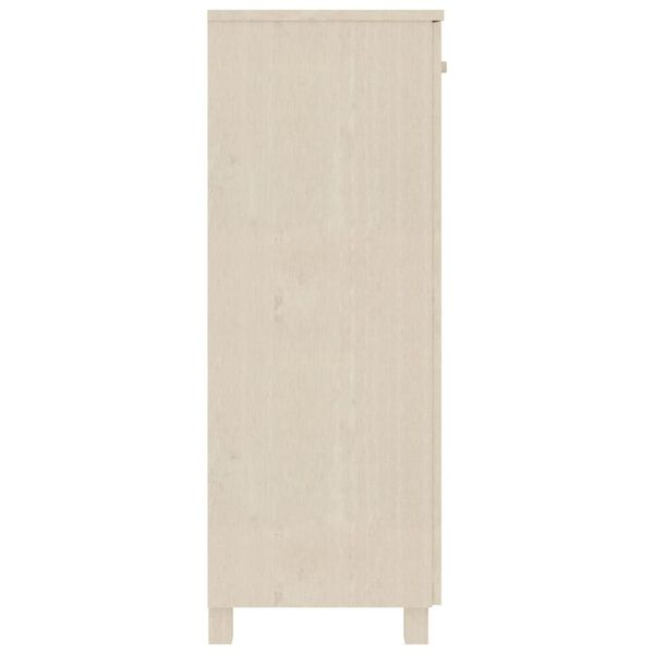 vidaXL Παπουτσοθήκη HAMAR Καφέ Μελί 85x40x108 εκ. Μασίφ Ξύλο Πεύκου