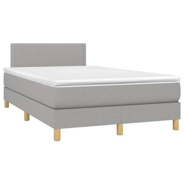 vidaXL &Kappa;&rho;&epsilon;&beta;ά&tau;&iota; Boxspring &mu;&epsilon; &Sigma;&tau;&rho;ώ&mu;&alpha; & LED &Alpha;&nu;.&Gamma;&kappa;&rho;&iota; 120x200 &epsilon;&kappa; &Upsilon;&phi;&alpha;&sigma;&mu;ά&tau;&iota;&nu;&omicron;