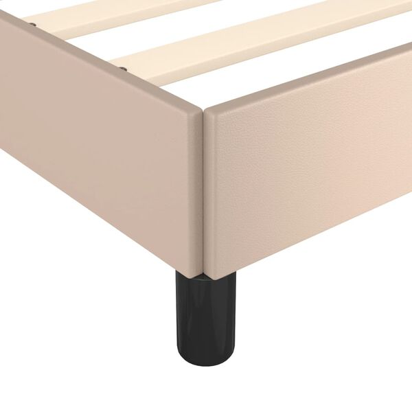 vidaXL Πλαίσιο Κρεβατιού Καπουτσίνο 160x200 εκ. από Συνθετικό Δέρμα