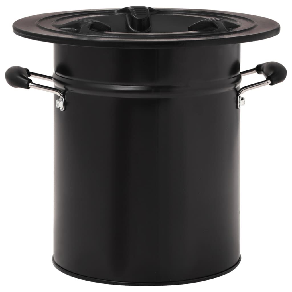 vidaXL Ξυλόσομπα Για Κάμπινγκ Μαύρη 50 x 33,5 x 30,5 εκ. από Ατσάλι