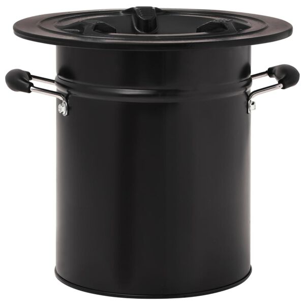 vidaXL Ξυλόσομπα Για Κάμπινγκ Μαύρη 50 x 33,5 x 30,5 εκ. από Ατσάλι