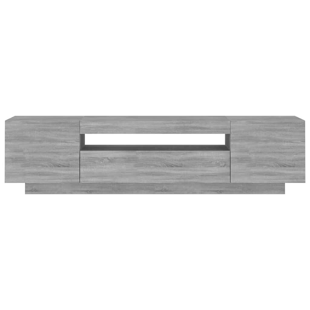 vidaXL Έπιπλο Τηλεόρασης με LED Γκρι Sonoma 160x35x40εκ.
