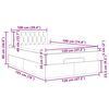 vidaXL Οθωμανικό κρεβάτι με στρώμα & LEDs Cream 120x190cm ύφασμα