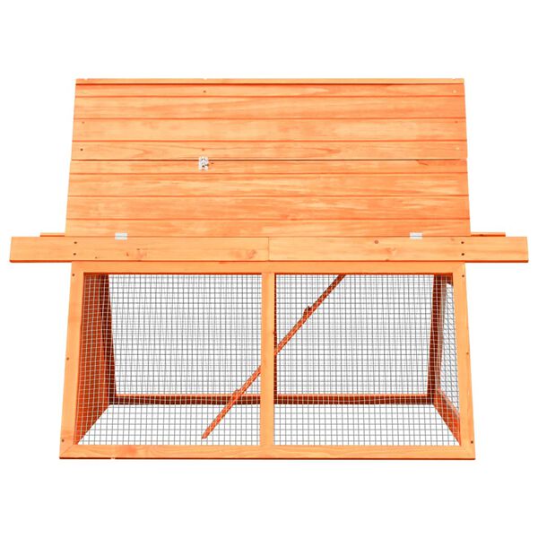 vidaXL Κλουβί Κουνελιών 152x128x108 εκ. από Μασίφ Ξύλο Πεύκου/Ελάτης