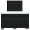 vidaXL Κρεβάτι Boxspring με Στρώμα Μαύρο 120x190 εκ. Βελούδινο