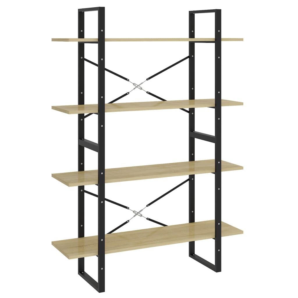 vidaXL Βιβλιοθήκη με 4 Ράφια Sonoma Δρυς 100x30x140 εκ από Επεξ. Ξύλο