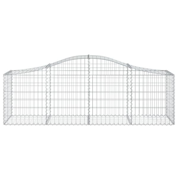 vidaXL Συρματοκιβώτια Τοξωτά 4 τεμ. 200x50x60/80 εκ. Γαλβαν. Ατσάλι