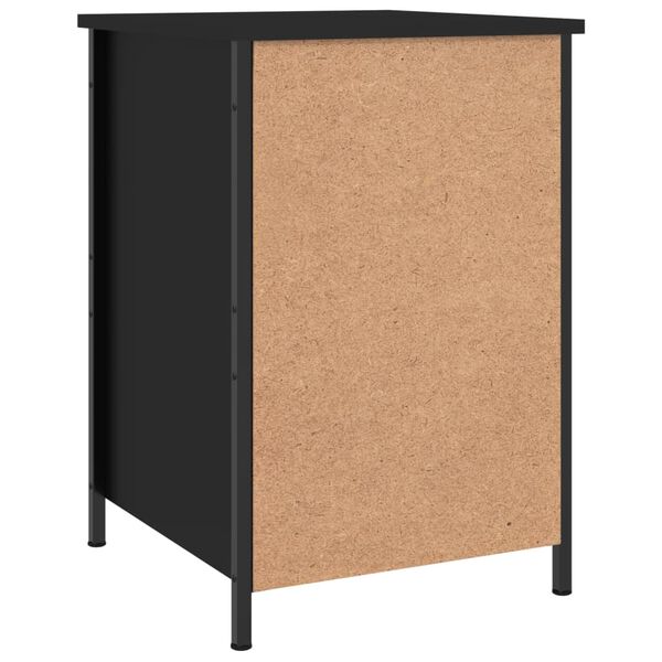 vidaXL Κομοδίνα 2 τεμ. Μαύρα 40 x 42 x 60 εκ. από Επεξεργασμένο Ξύλο