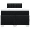 vidaXL Κρεβάτι Boxspring με Στρώμα Μαύρο 120x190 εκ. Υφασμάτινο