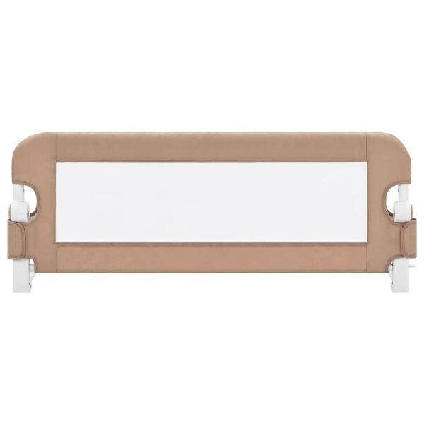 vidaXL Μπάρα Κρεβατιού Προστατευτική Χρώμα Taupe 102x42 εκ Πολυεστέρας