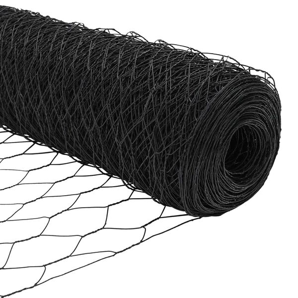 vidaXL Hexagon Fence Γκρι 1.4x10 μ Ατσάλι