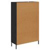vidaXL Highboard με συρτάρι Corona Μαύρη Οξυά 69,5 x 31 x 115 εκ.