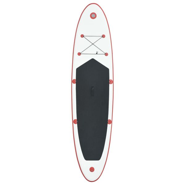vidaXL Σετ Σανίδας Stand Up Paddle / Surf Φουσκωτό Κόκκινο και Λευκό