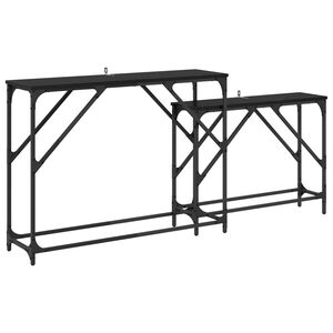 vidaXL &Tau;&rho;&alpha;&pi;έ&zeta;&iota; &kappa;&omicron;&nu;&sigma;ό&lambda;&alpha;&sigmaf; 2 &tau;&epsilon;&mu;. &Mu;&alpha;ύ&rho;&eta; &Omicron;&xi;&upsilon;ά 100 x 28 x 75 &epsilon;&kappa;.