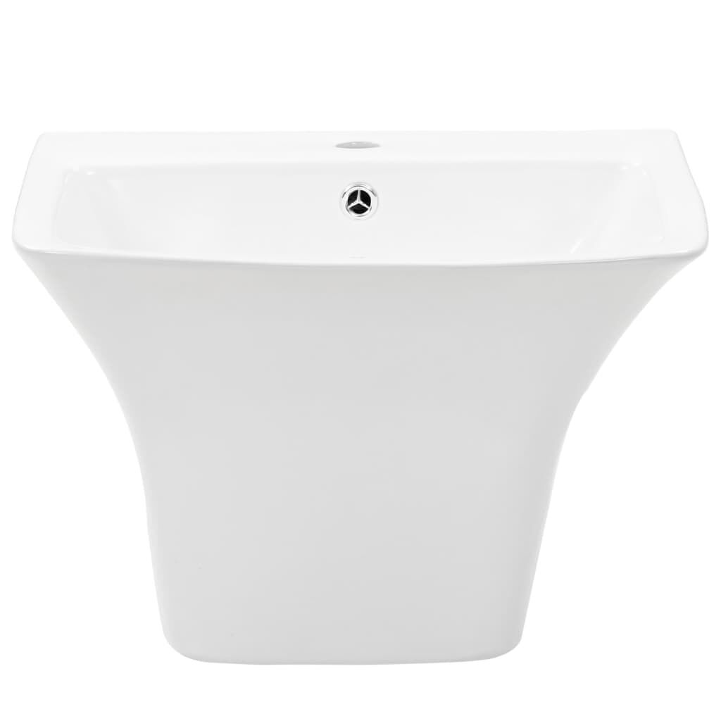 vidaXL Νιπτήρας Επιτοίχιος Λευκός 530 x 440 x 370 χιλ. Κεραμικός