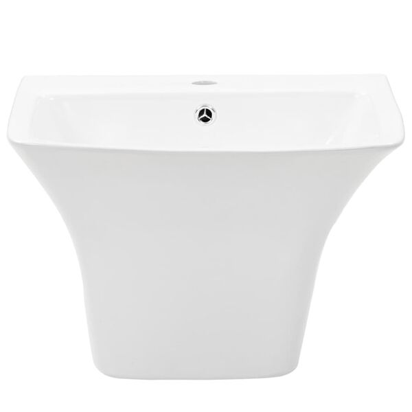 vidaXL Νιπτήρας Επιτοίχιος Λευκός 530 x 440 x 370 χιλ. Κεραμικός