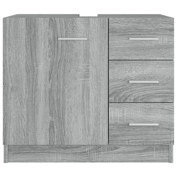 vidaXL Ντουλάπι Νιπτήρα Grey Sonoma 63x38,50x54 εκ. Επεξεργ. Ξύλο